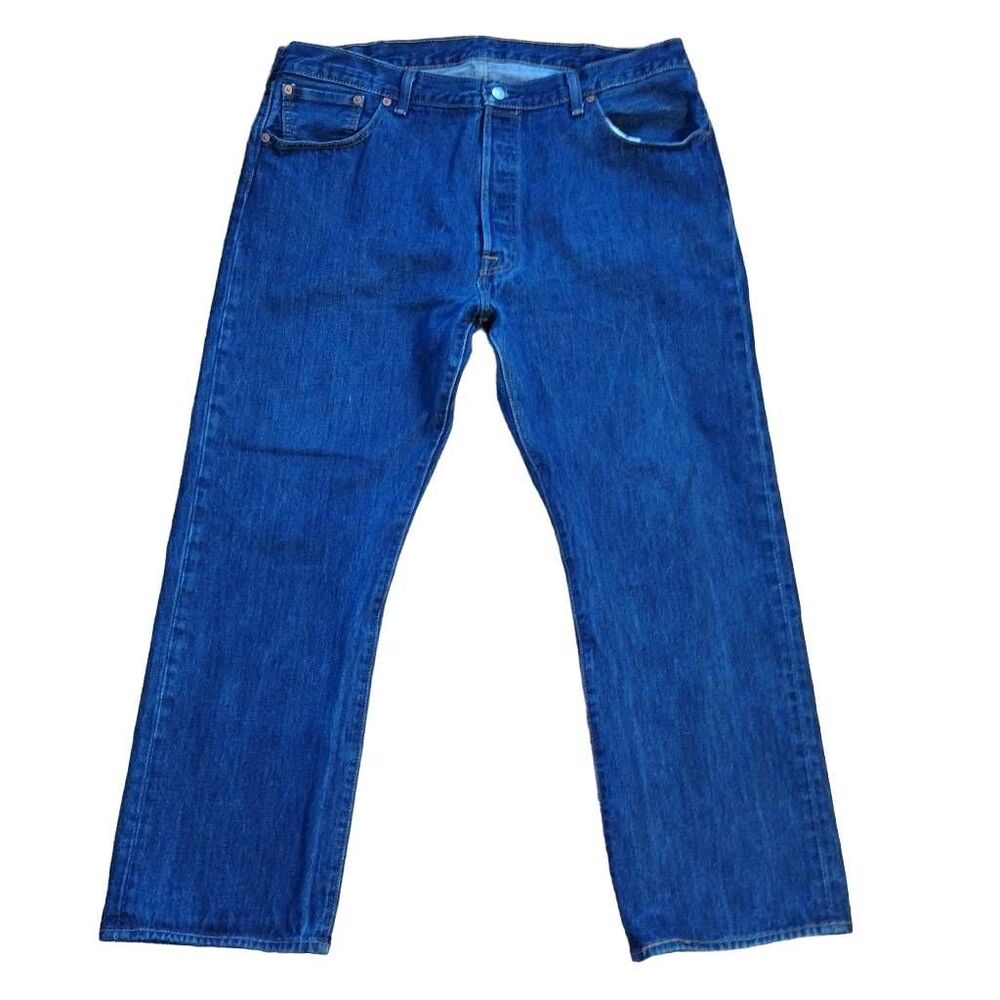 Levi's 501 Button Fly Blue Jeans 42 x 30